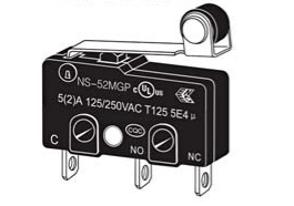 2 mm Contact Gap Three Split Springs Hinge Roller Lever Micro Switch